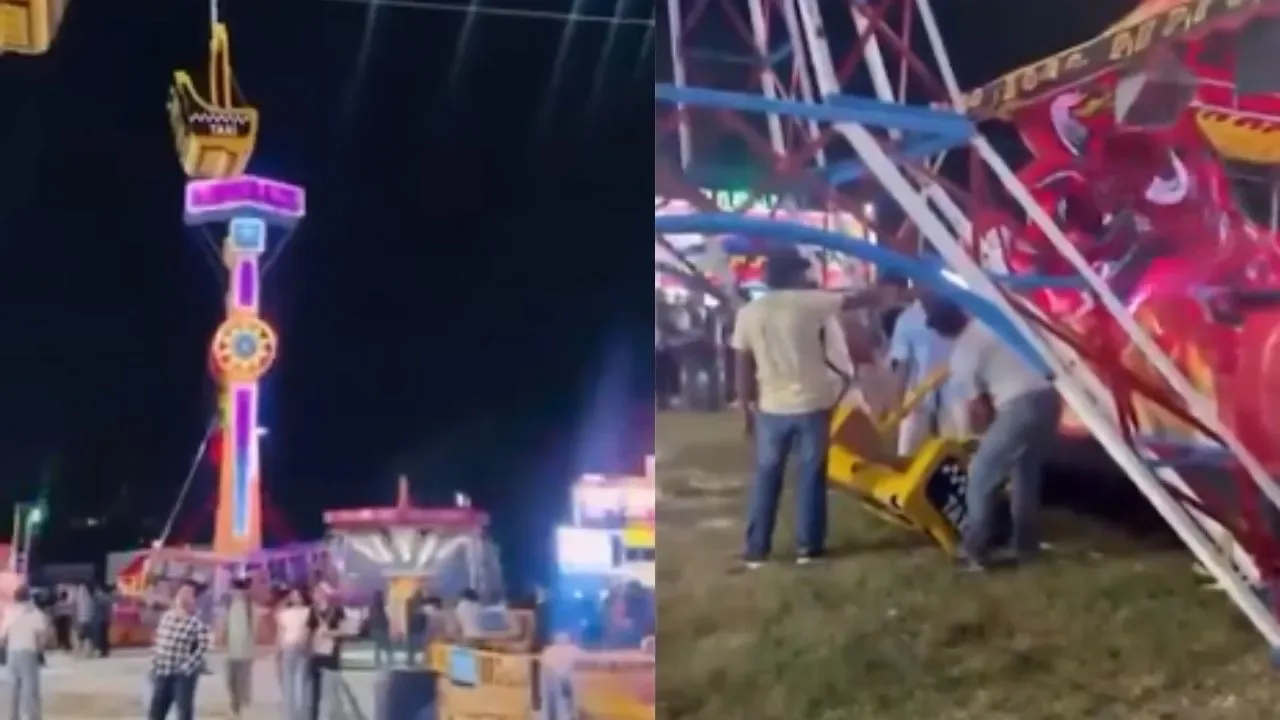 Cabina de teleférico cae en la feria de Ciudad del Carmen