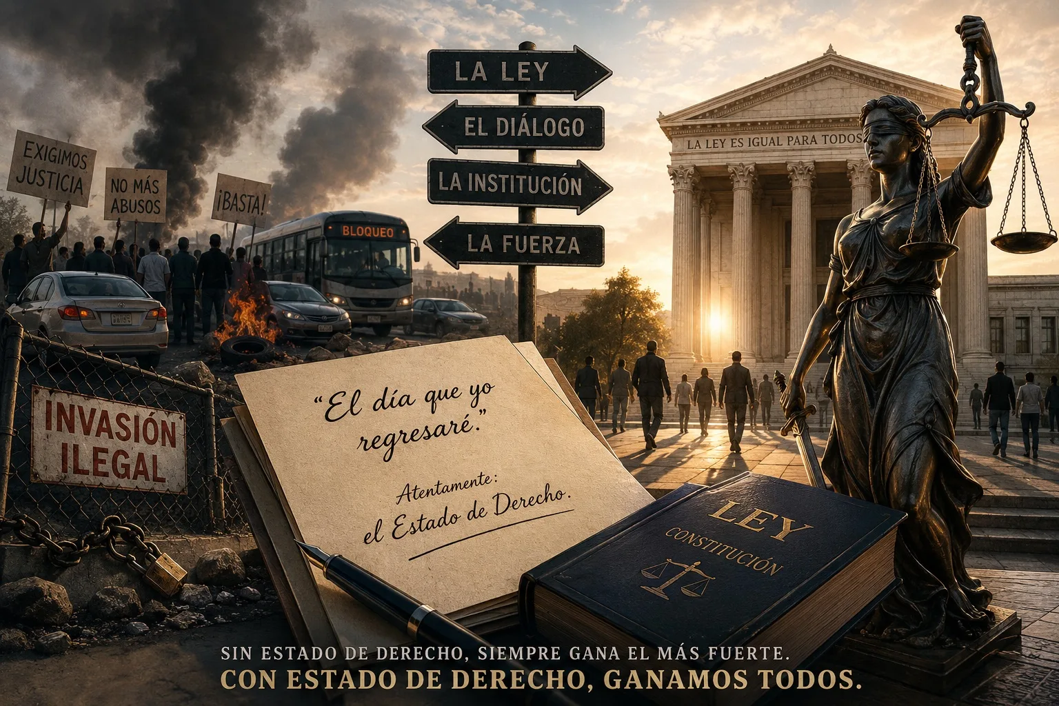 El día que yo regresaré Atentamente: el Estado de Derecho