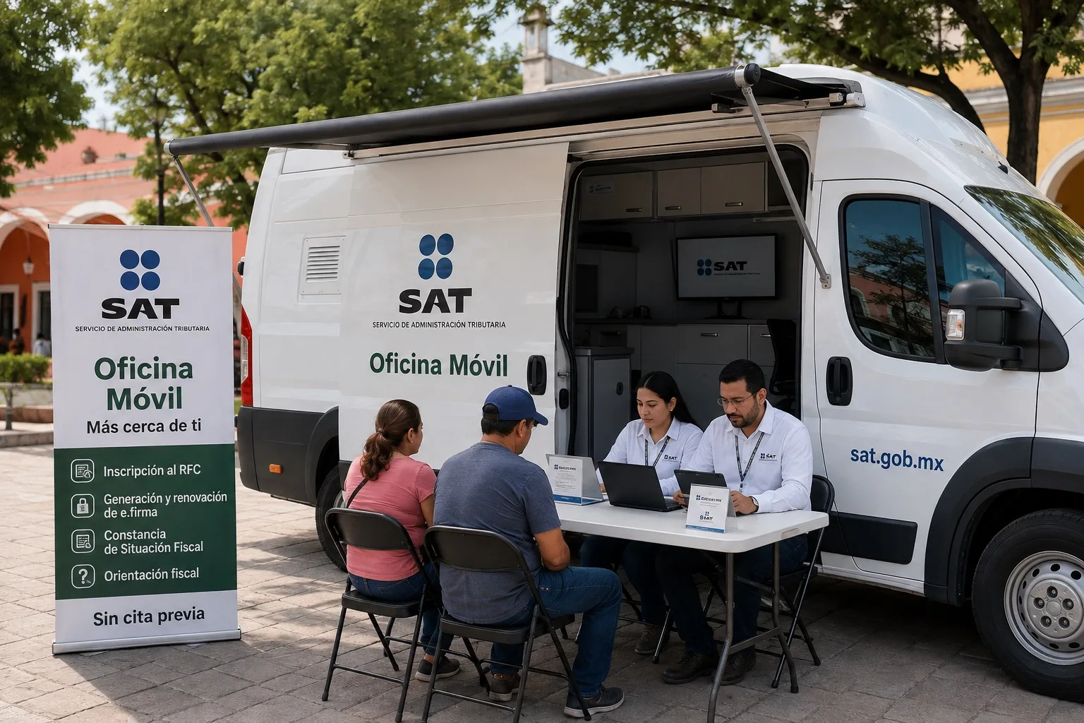 SAT desplegará Oficinas Móviles en 27 estados; llegará a Sacalum, Yucatán, del 24 al 28 de agosto