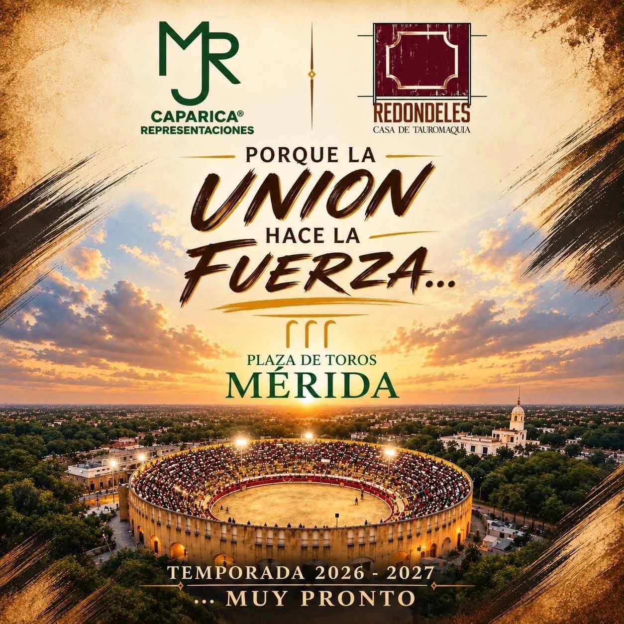 Caparica Representaciones y Redondeles se unen para organizar la Temporada Taurina 2026-2027 en Mérida