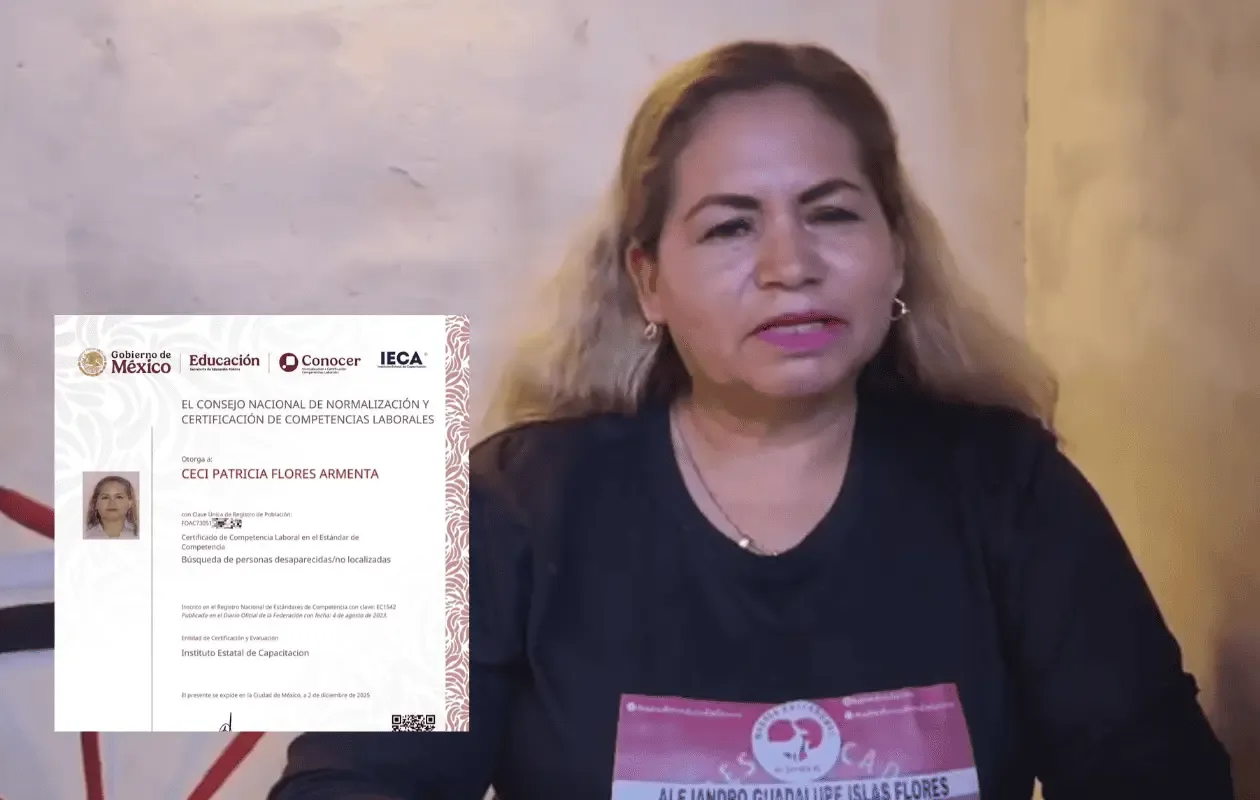 Ceci Patricia Flores y su hija obtienen certificación oficial para búsqueda de desaparecidos