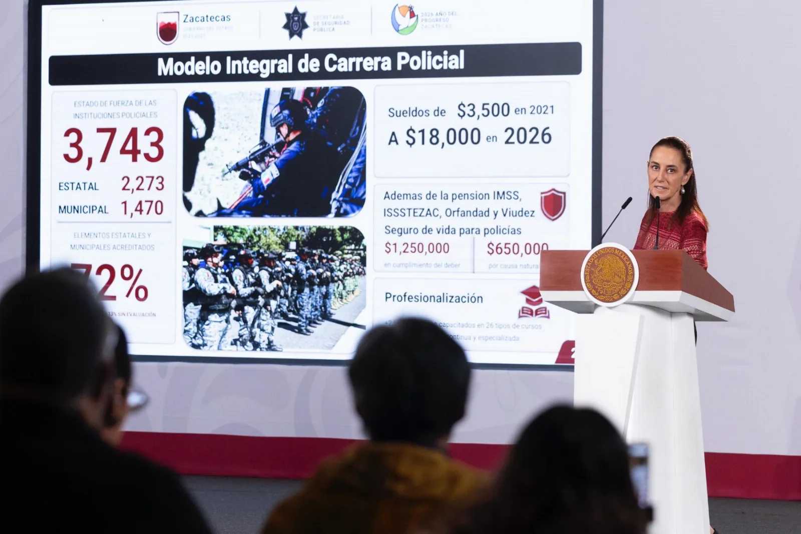 Sheinbaum reporta reducción de 52% en homicidios y anuncia seis nuevos centros penitenciarios