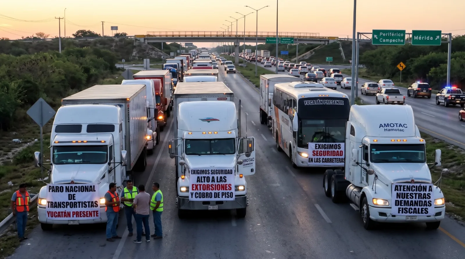 Transportistas de Yucatán se sumarán al paro nacional del 26 de octubre en Mérida