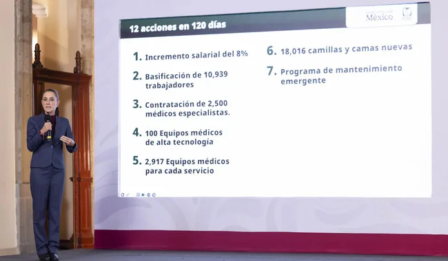 Sheinbaum anuncia programa emergente para mejorar la atención y las condiciones de los trabajadores en el IMSS