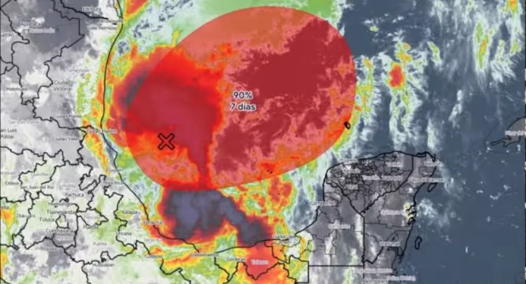 Aumenta a 90% el potencial ciclónico en el Golfo de México; Campeche permanece bajo vigilancia