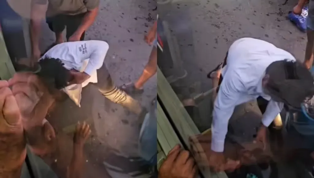 ¡De las palabras a los golpes! Chofer del Va y Ven y motociclista protagonizan pelea en Mérida