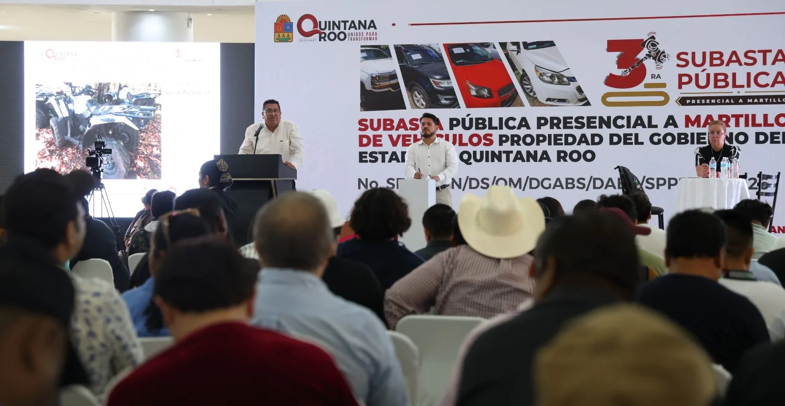Quintana Roo adjudica 203 partidas de vehículos oficiales en subasta por 9.7 millones de pesos