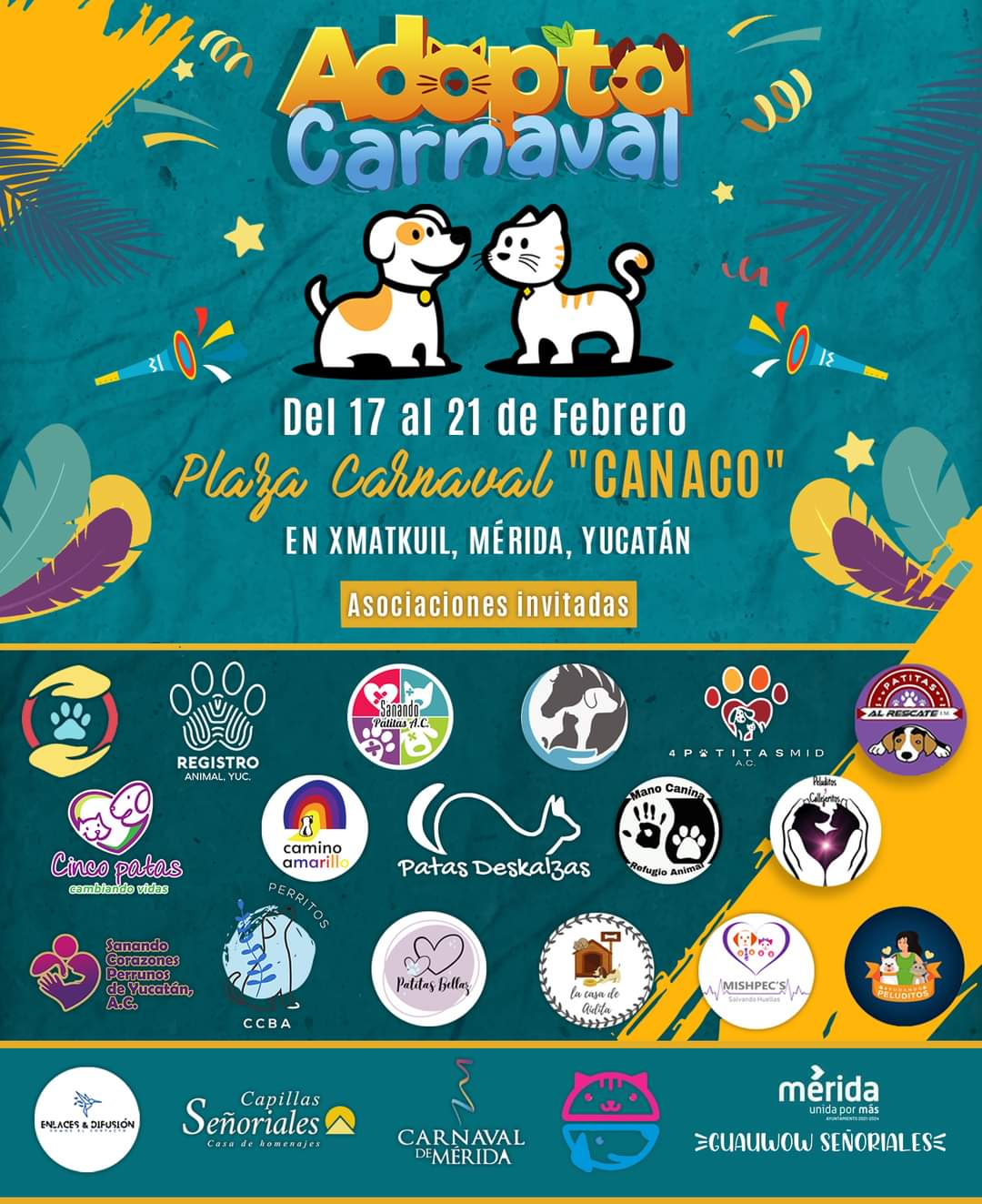 Presentan "Adopta Carnaval" programa para promover la adopción de mascotas