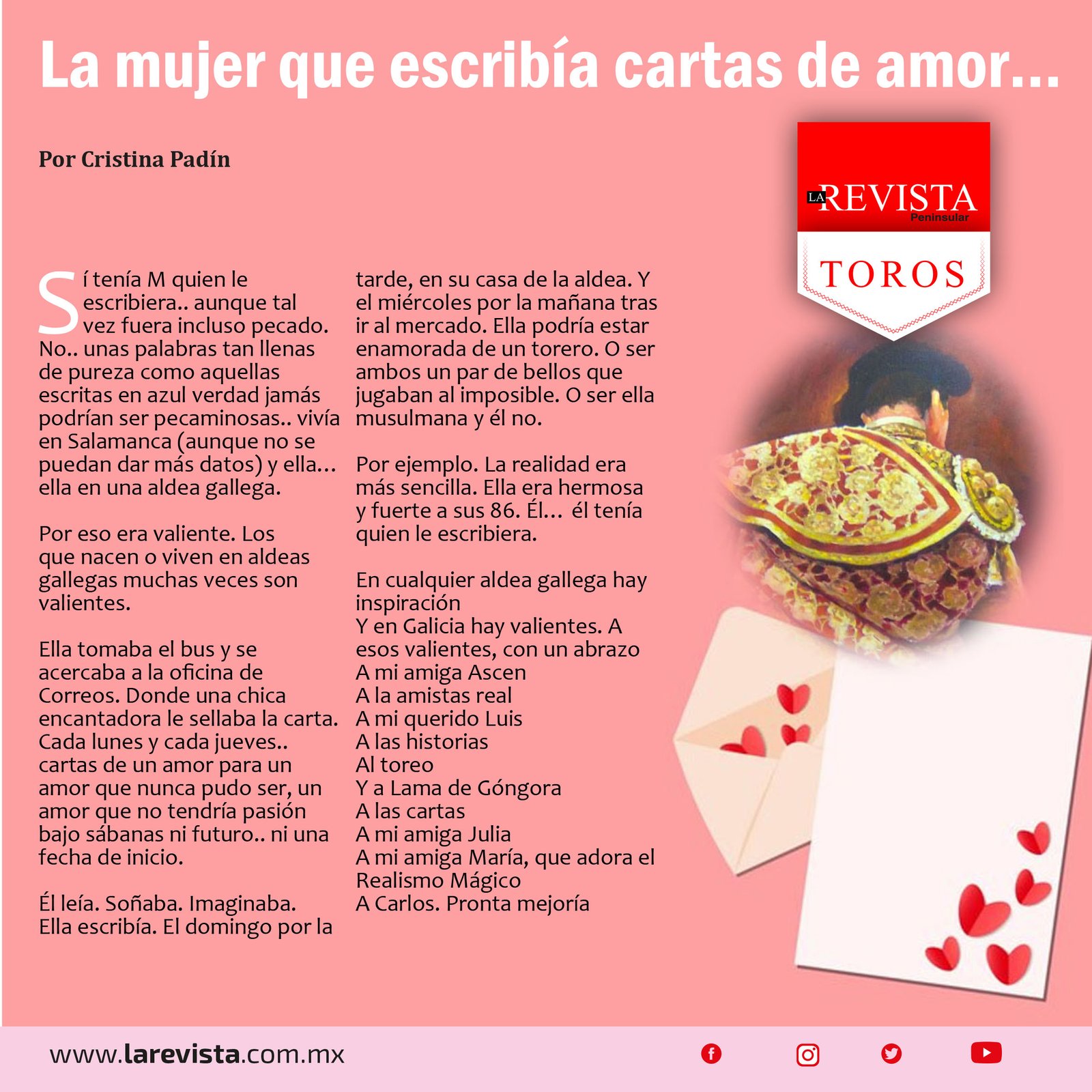 La mujer que escribía cartas de amor...