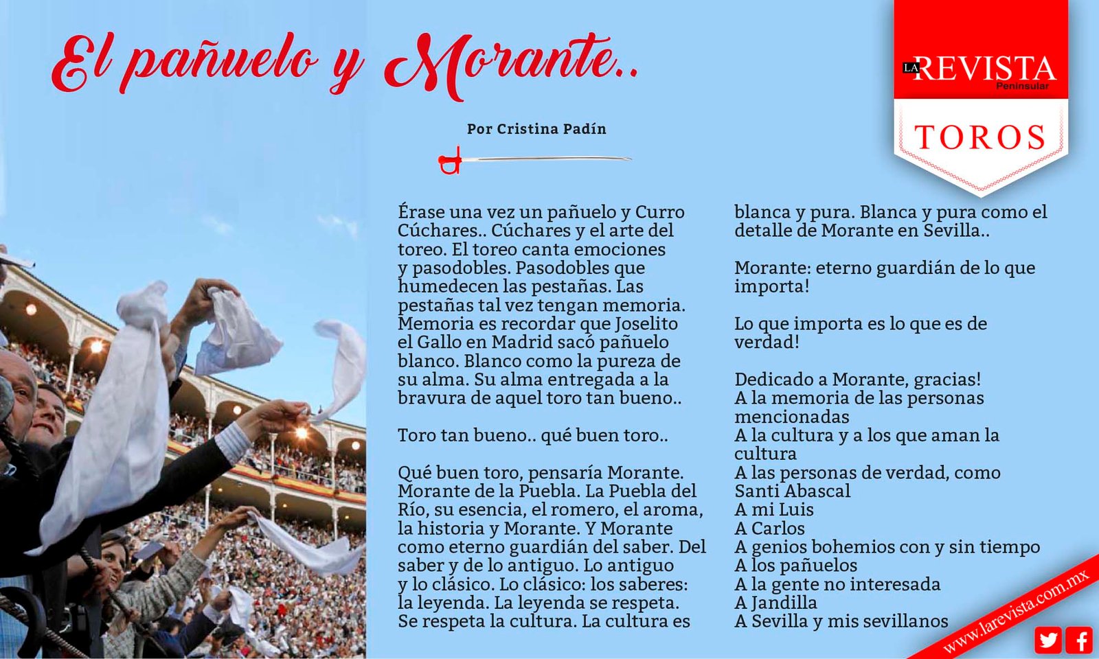 El pañuelo y Morante..