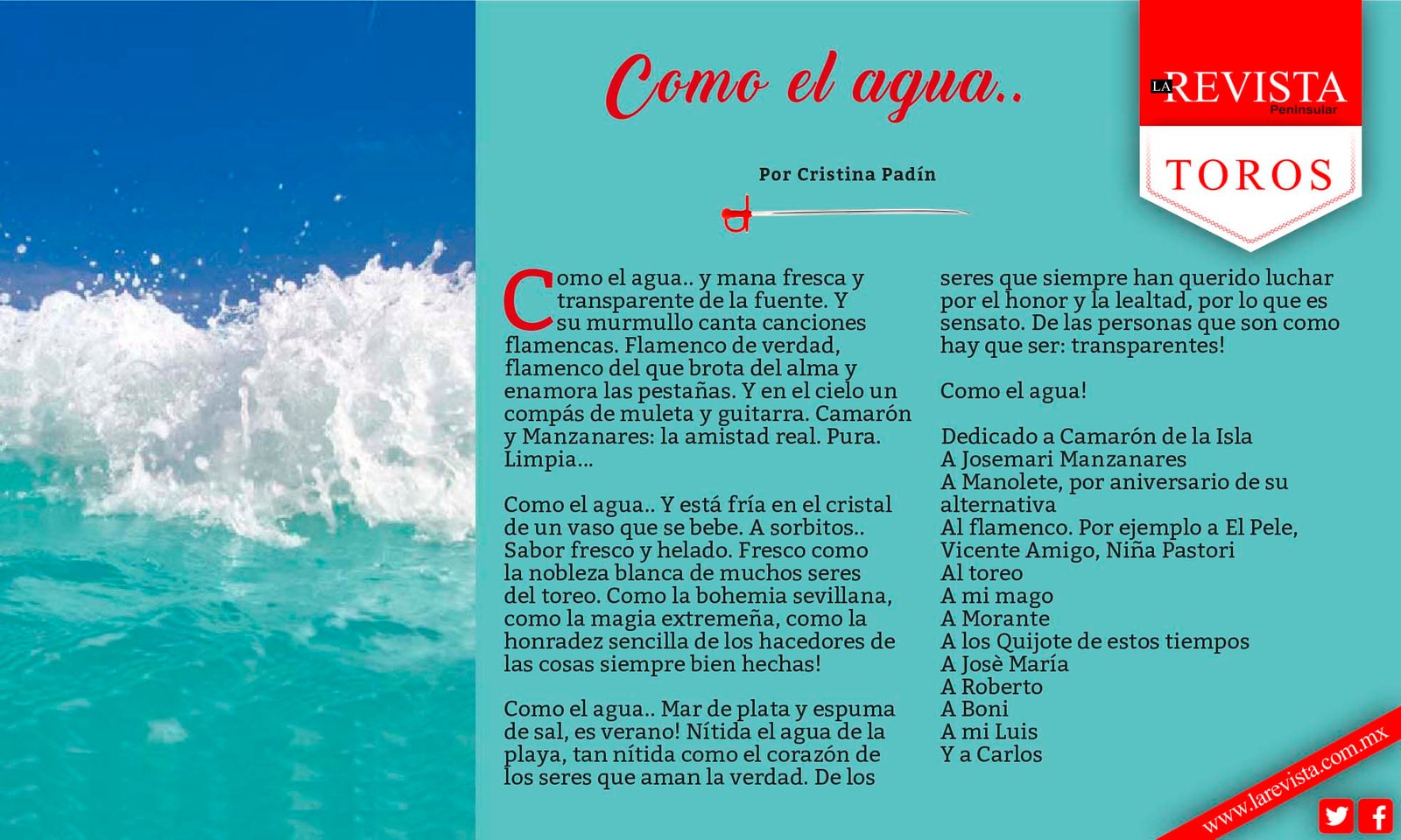 Como el agua..