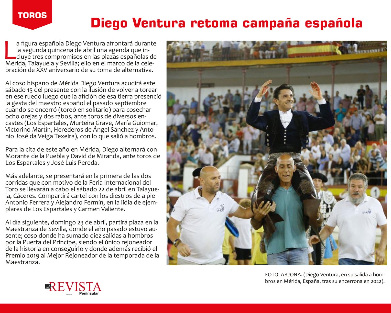 Diego Ventura retoma campaña española – La Revista