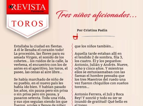 Tres niños aficionados...