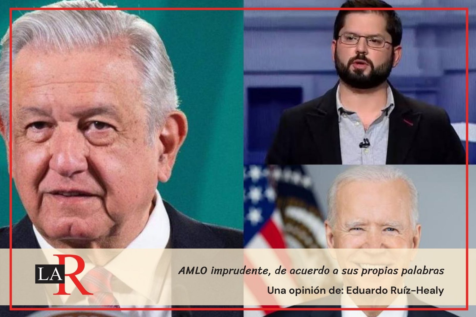 AMLO imprudente, de acuerdo a sus propias palabras