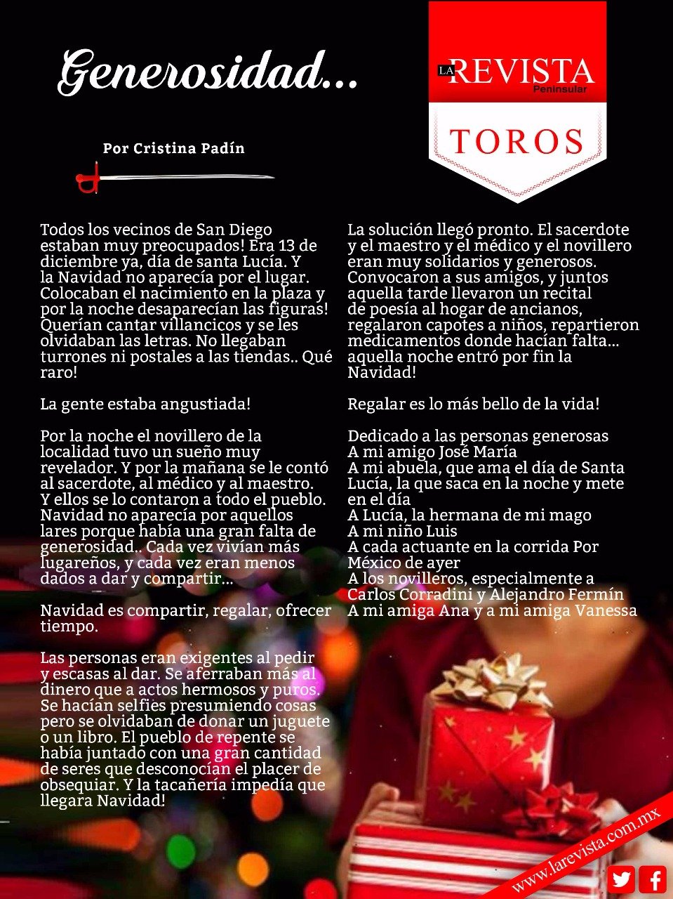 ¡Generosidad!