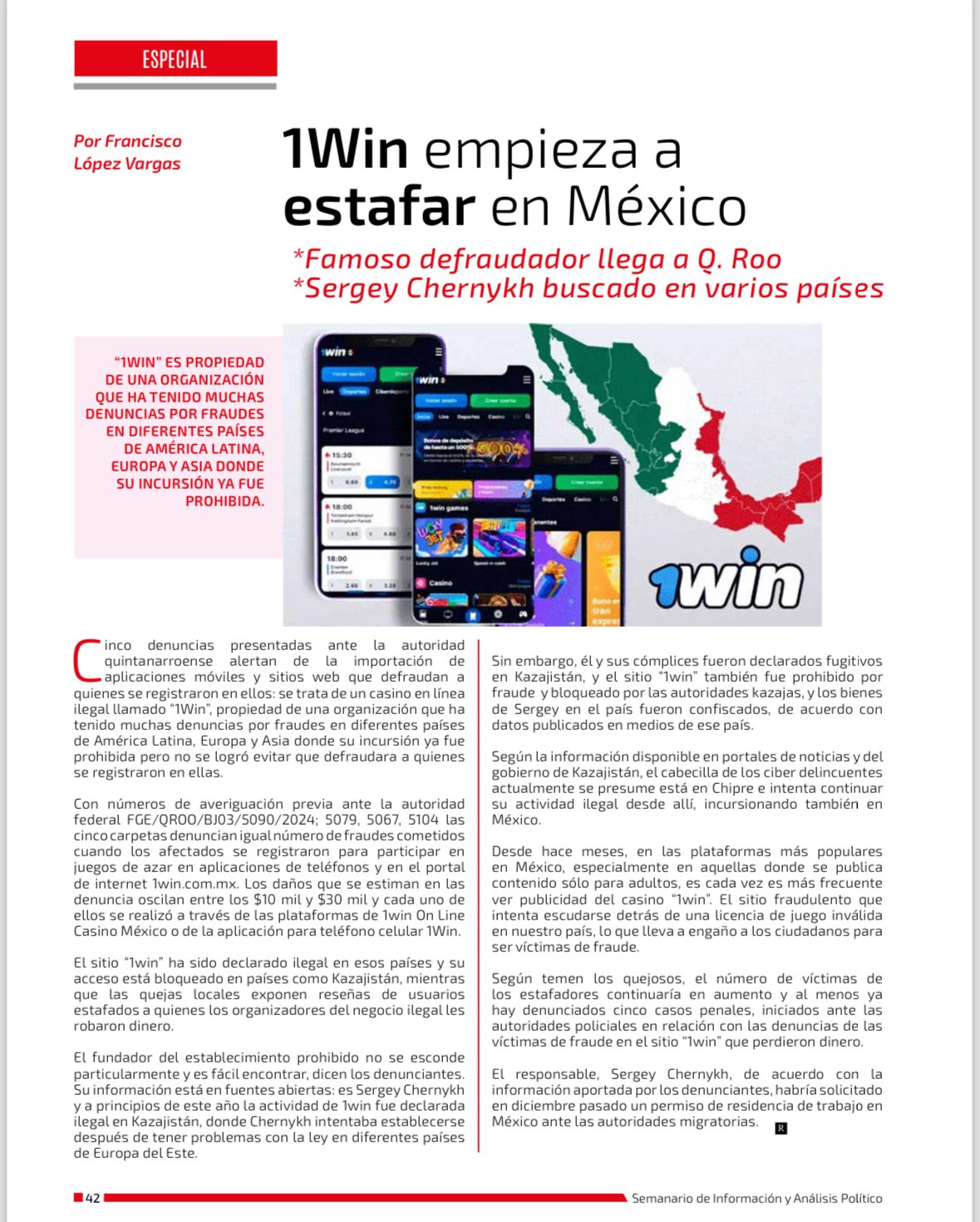 1Win empieza a estafar en México 