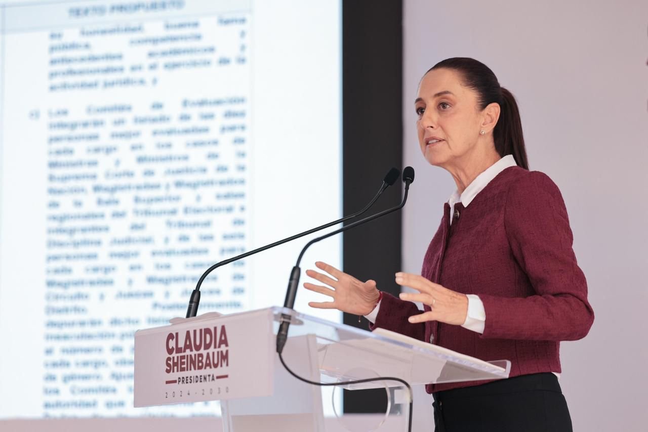 Claudia Sheinbaum garantiza transparencia en selección de jueces y magistrados con reforma judicial