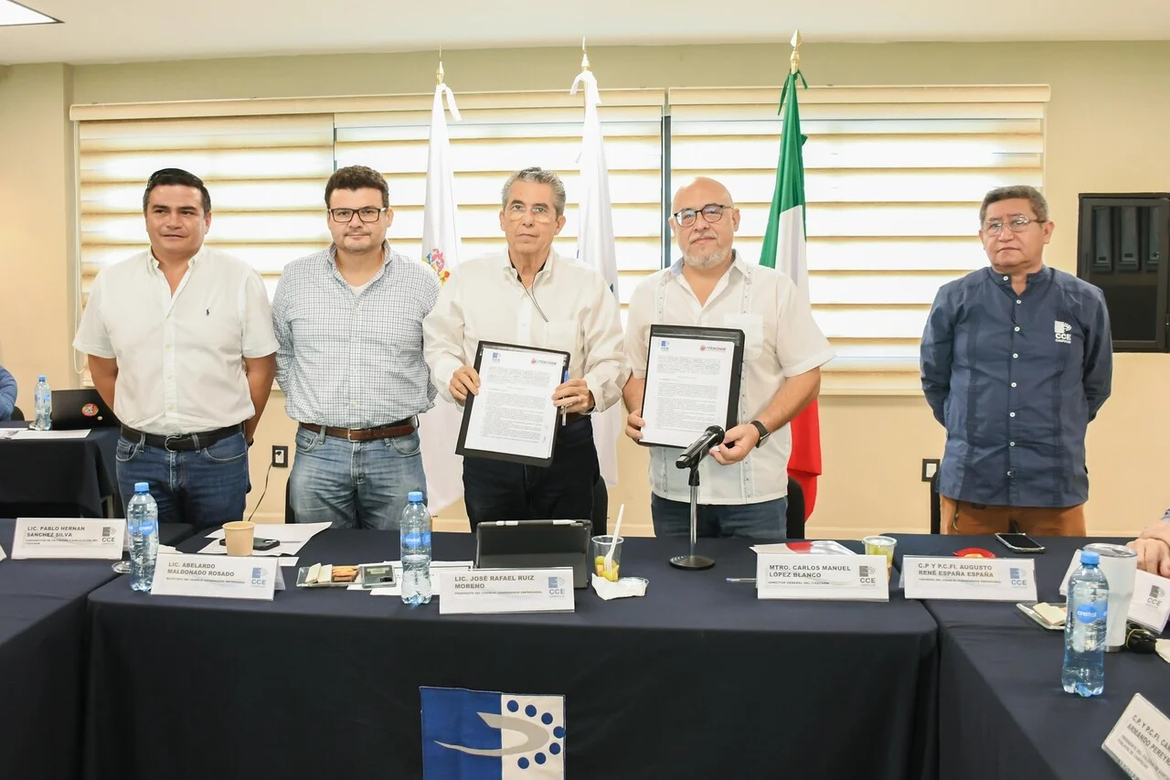 Itescham y Consejo Coordinador Empresarial firman convenio para prácticas y colaboración