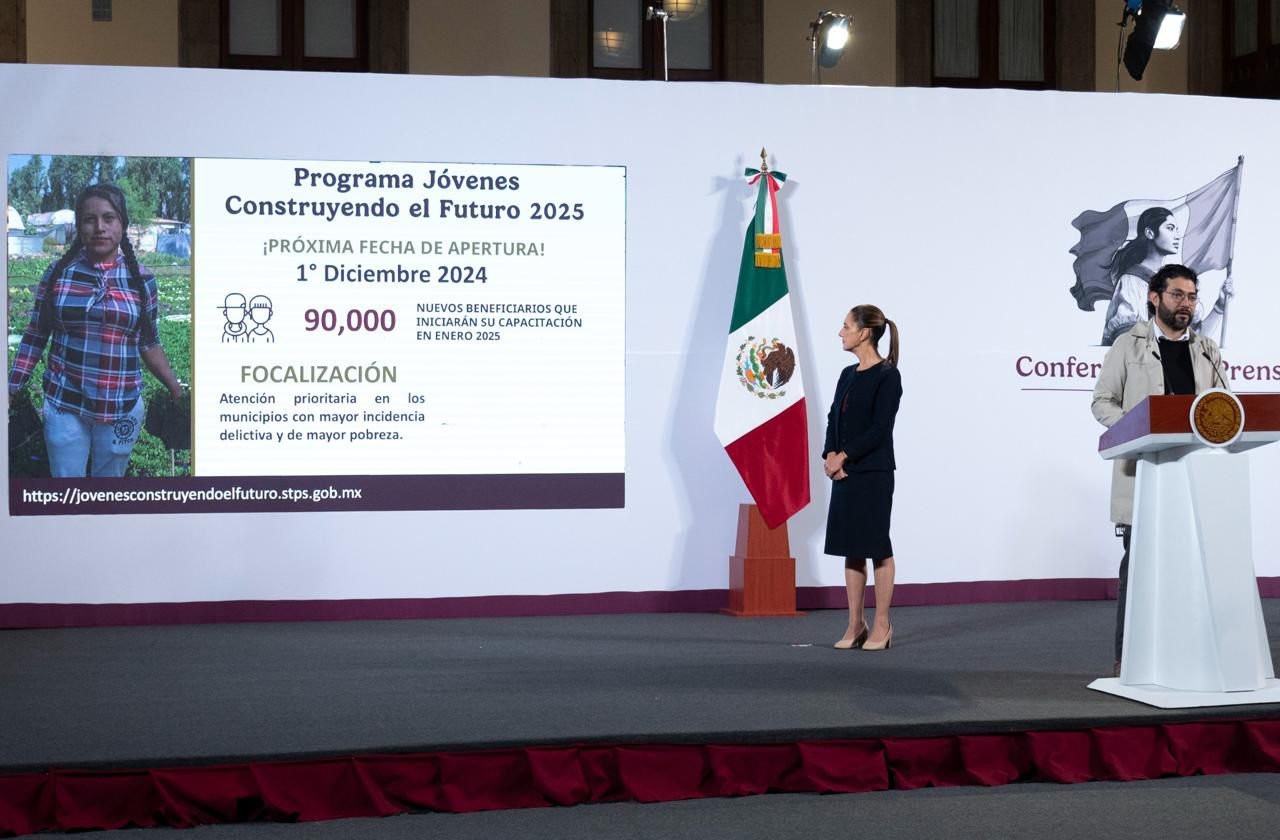 Claudia Sheinbaum anuncia inscripción al programa Jóvenes Construyendo el Futuro 2025