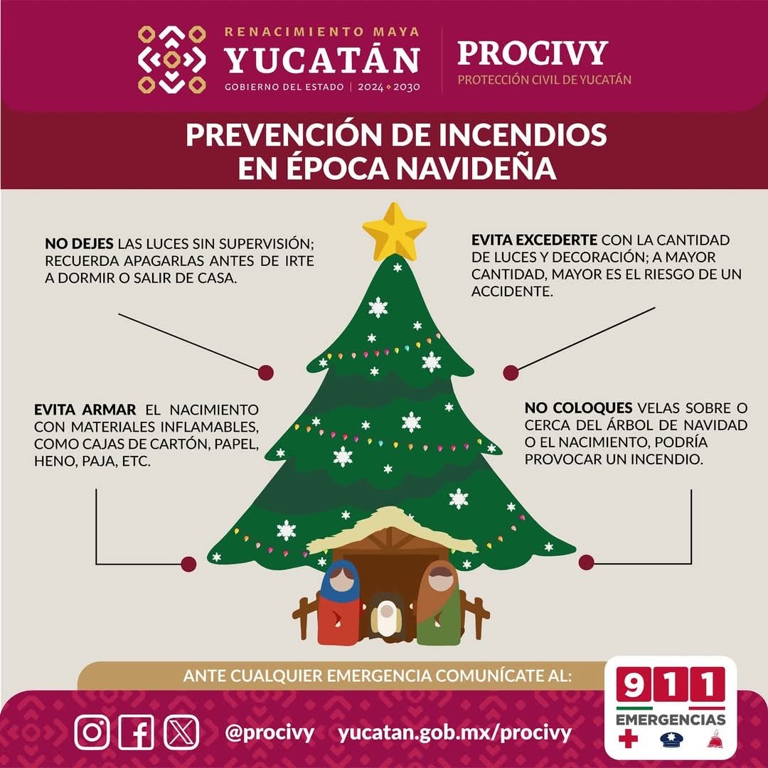 Recomienda Gobierno del Estado medidas preventivas para la época decembrina