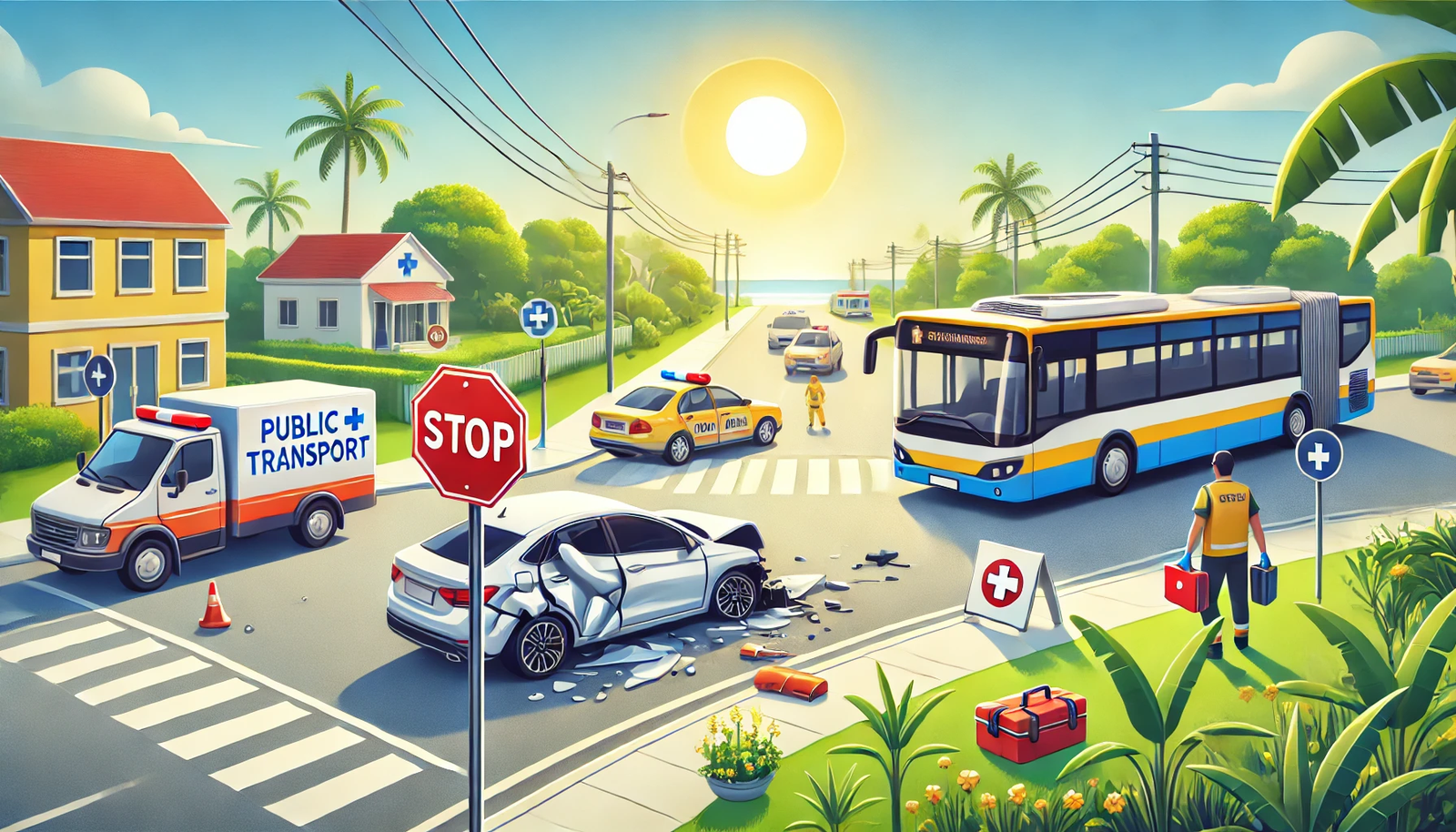 Conductor ignora señal de alto y causa choque con autobús "Va y Ven" en Mérida
