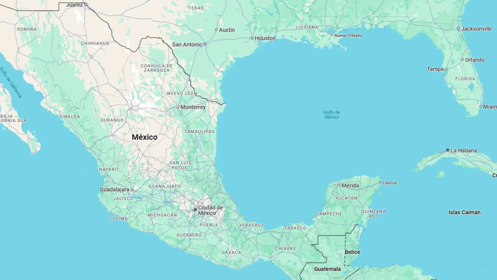 Google Maps renombra el Golfo de México a 'Golfo de América' en Estados Unidos