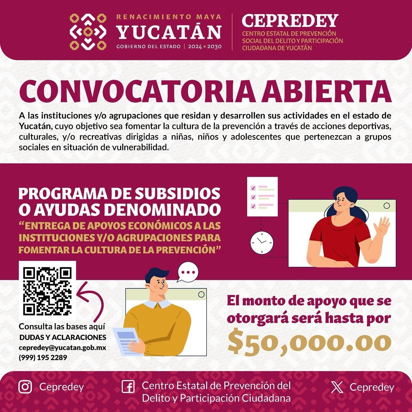 Otorgarán apoyos a colectivos y organizaciones para prevenir el delito