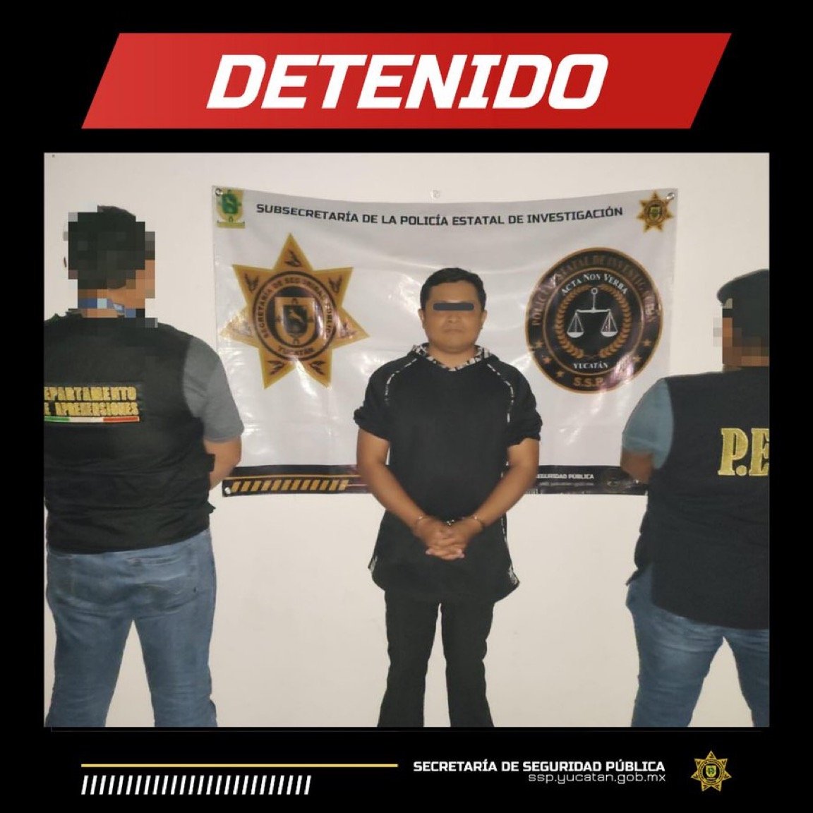 SSP Yucatán detiene a acusado de violación en Quintana Roo que buscaba empleo en empresa de seguridad privada