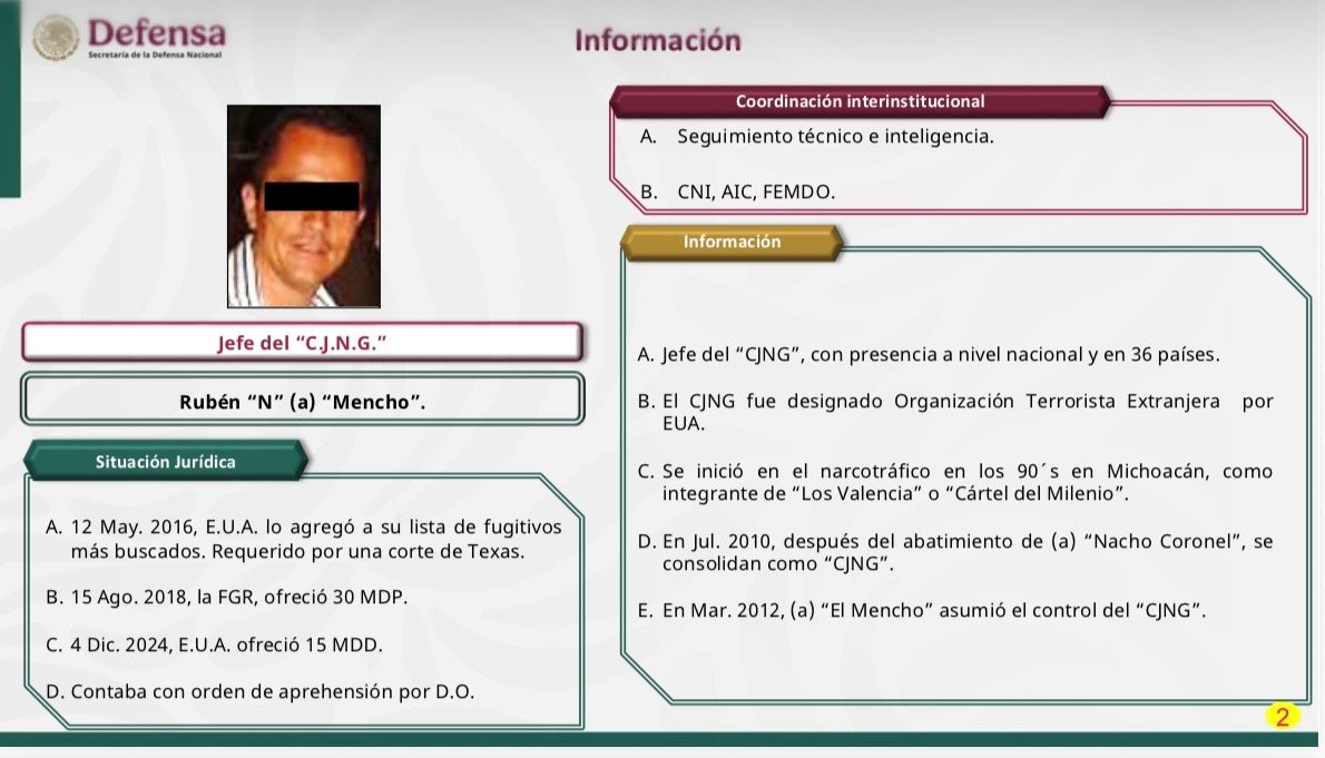 Detención de “El Mencho”: Defensa detalla operación conjunta que culminó con la captura del líder del CJNG en febrero de 2026