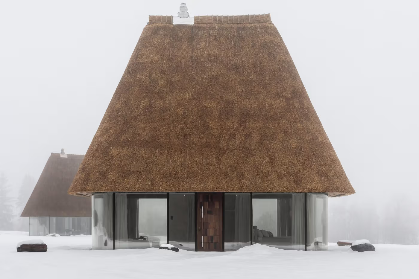 La magia del diseño: Casas de campo con techo de caña en Ucrania