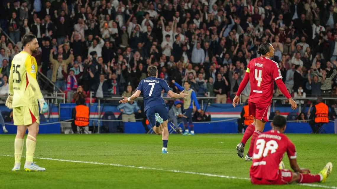 PSG aplasta a Liverpool y deja la serie casi sentenciada en Champions