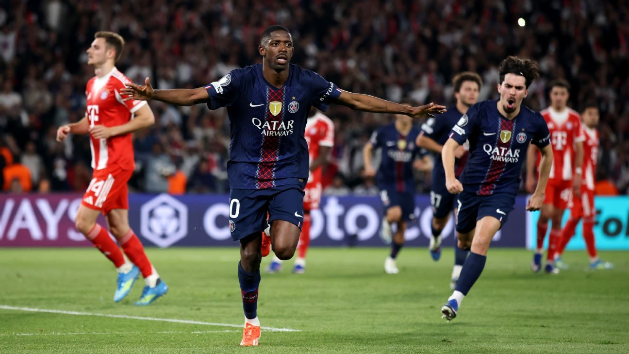 El “fútbol champagne” brilla en París con un 5-4 épico entre PSG y Bayern