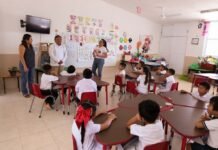 Segey supervisa nuevas aulas y espacios educativos en Hunucmá, Kinchil y Samahil