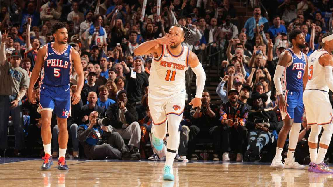 Knicks arrasan a los 76ers y firman un inicio histórico en semifinales del Este