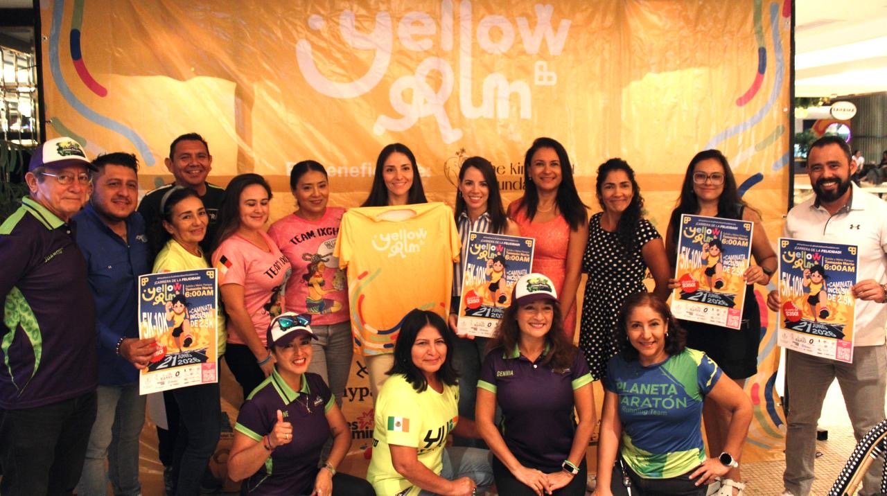 Presentan The Yellow Run 2026 en Mérida, una carrera con causa para promover la salud mental y el bienestar emocional