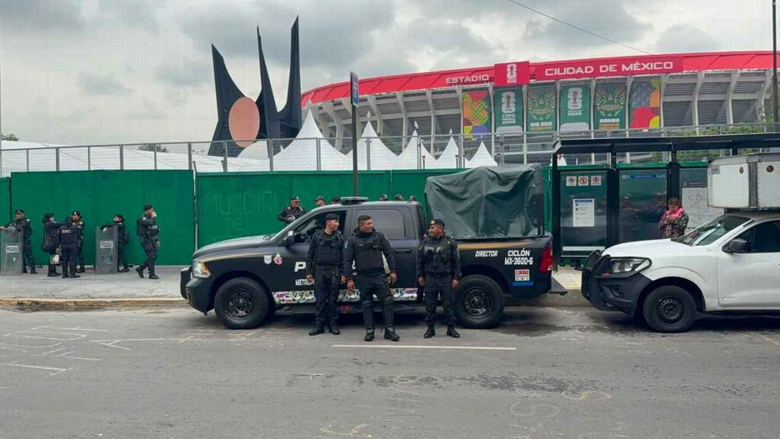 Estadio Ciudad de México refuerza seguridad ante protestas previo a la inauguración del Mundial 2026