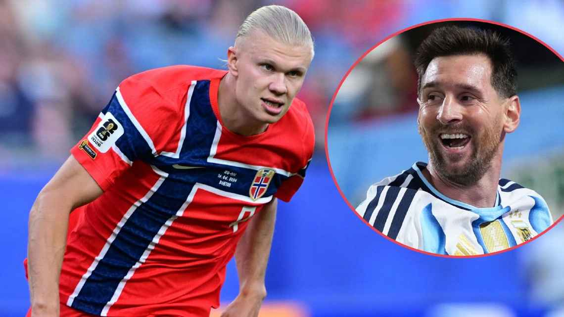 Haaland se rinde ante Messi tras su triplete mundialista: “Está loco”