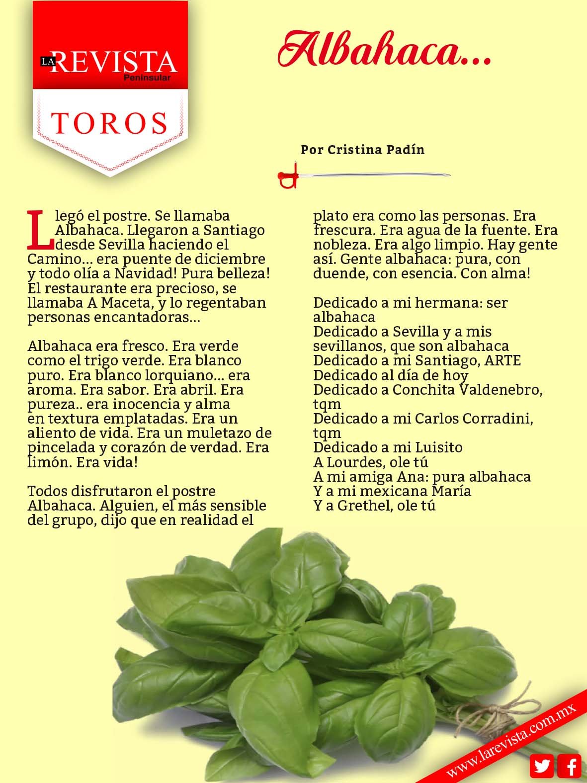 Albahaca...