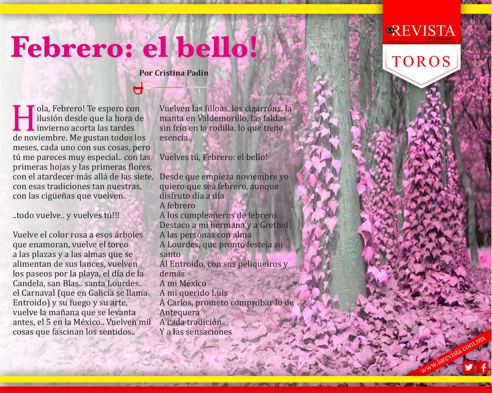¡Febrero: el bello!