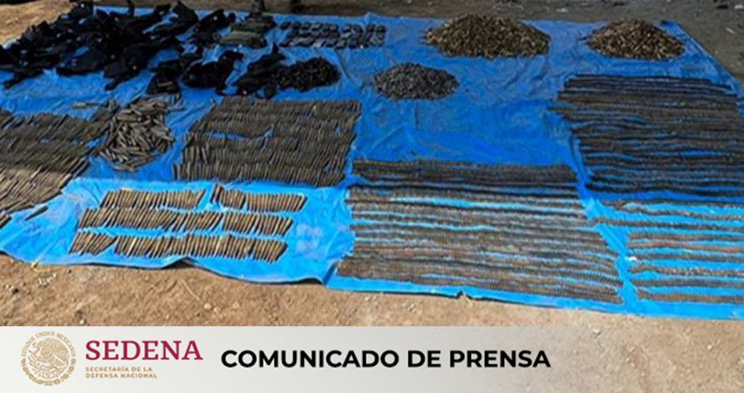 Ejército Mexicano asegura 20,892 cartuchos, cargadores y equipo táctico en Michoacán