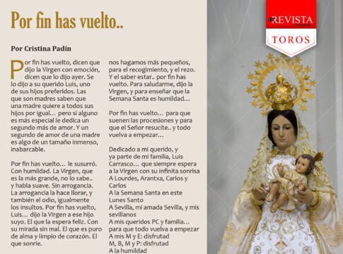 Por fin has vuelto...