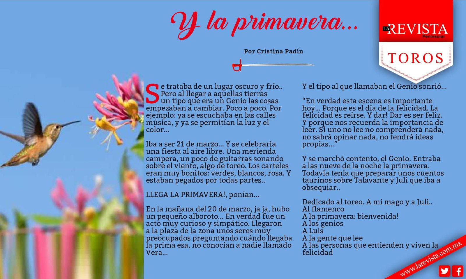 Y la primavera...