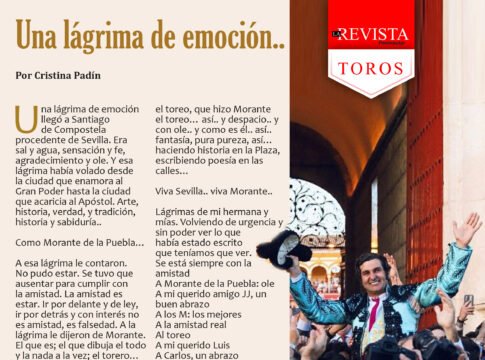 Una lágrima de emoción...