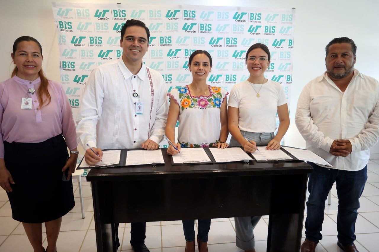 Celebra Ayuntamiento y Universidad Tecnológica de Cancún, convenio a favor de los jóvenes