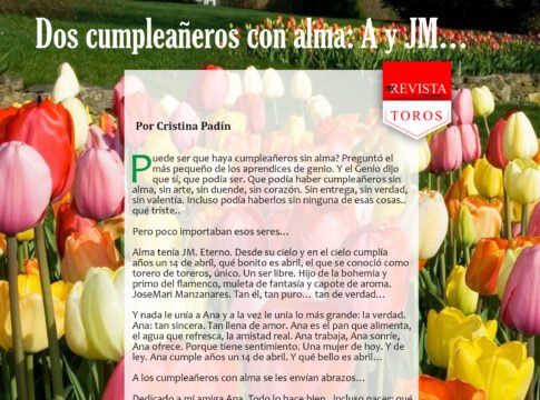 Dos cumpleañeros con alma: A y JM...