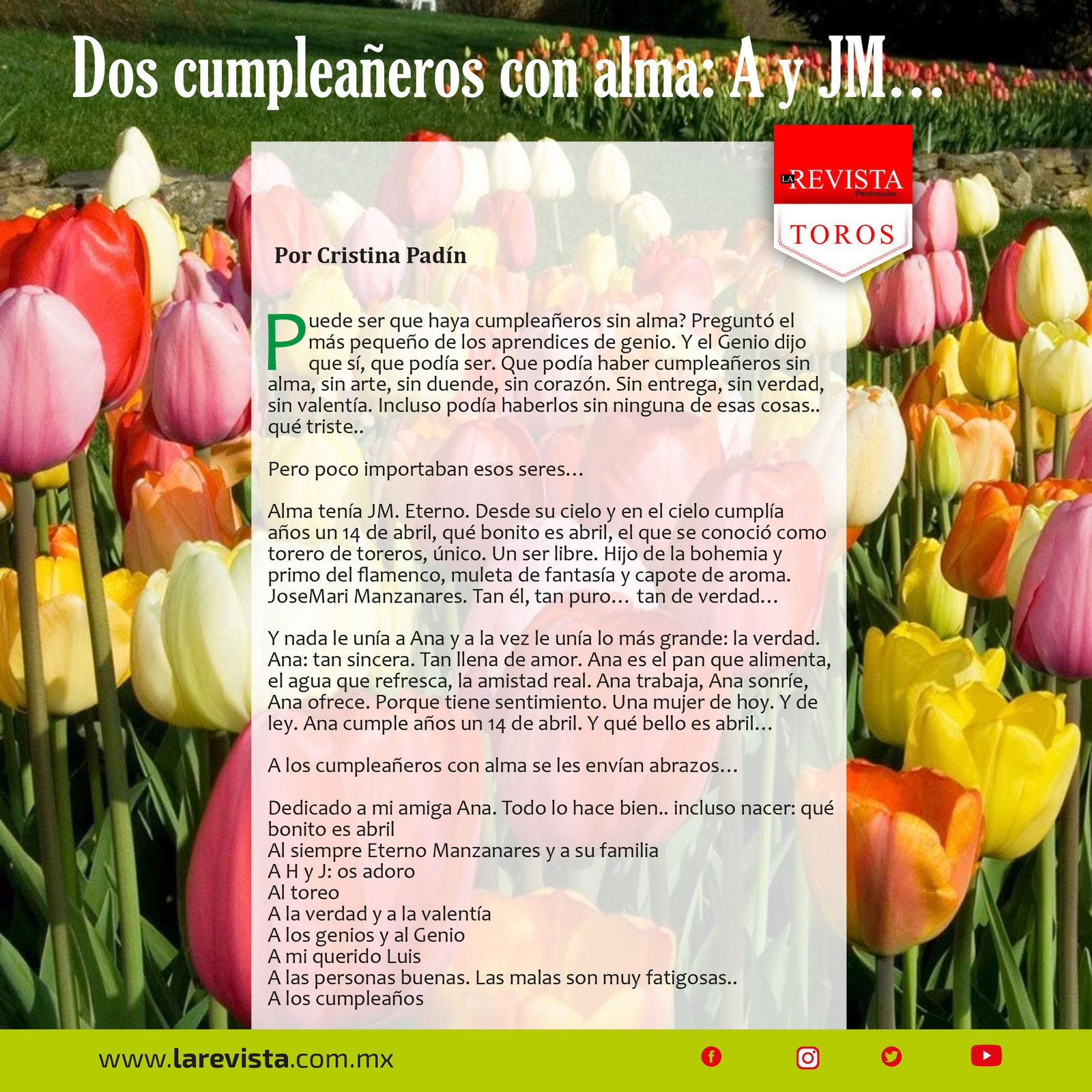 Dos cumpleañeros con alma: A y JM...