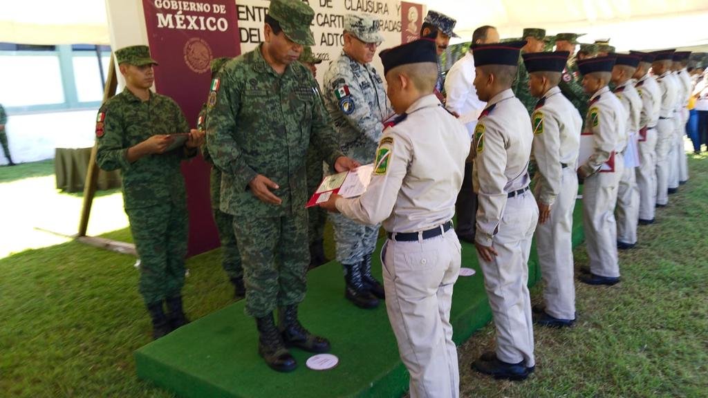 Ceremonia de Clausura y entrega de Cartillas Liberadas de la 10/a. Compañía del Servicio Militar Nacional