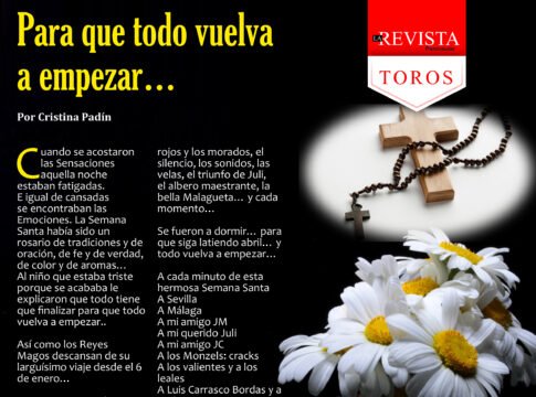 Para que todo vuelva  a empezar...