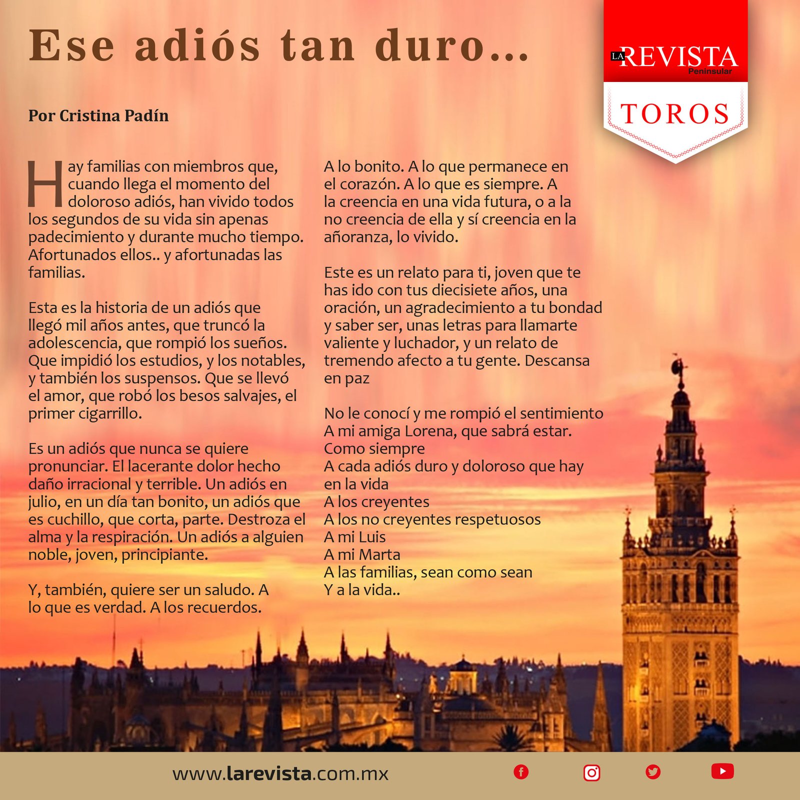 Ese adiós tan duro…