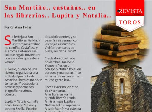 San Martiño... castañas... en las librerías... Lupita y Natalia...